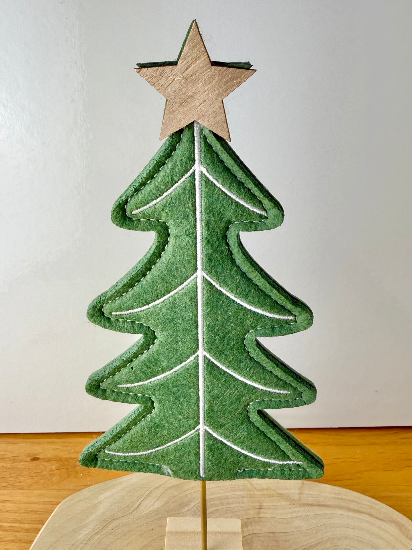 Felt Christmas Trees - Dark Green Pair