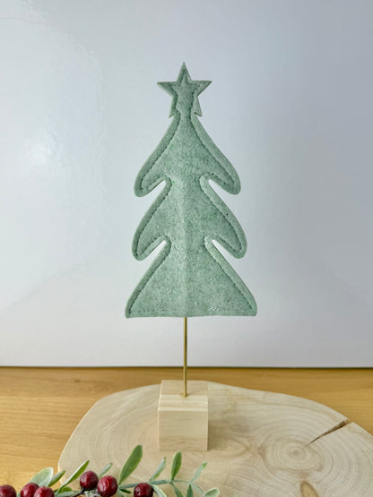 Felt Christmas Trees - Light Green Pair