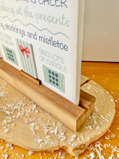 Holly Cottage Christmas Rules Wooden House Sign