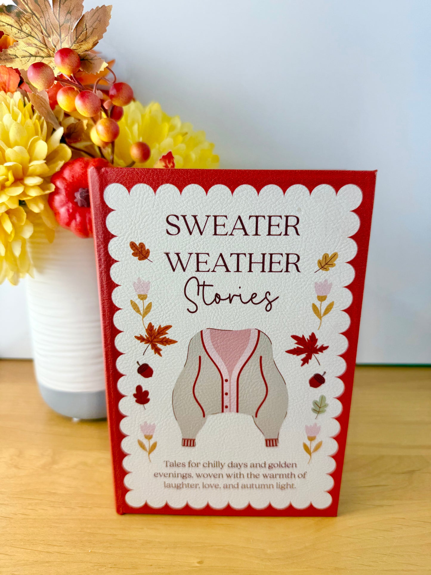 Cosy Chapter Wooden Book Box - Sweater Weather Stories