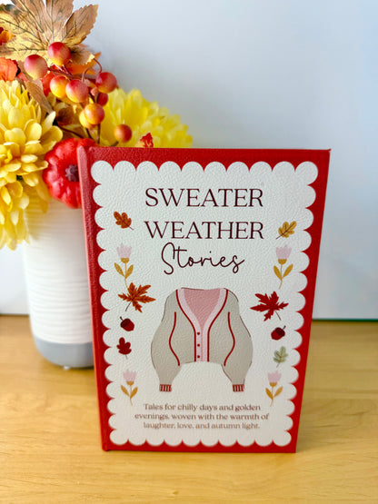 Cosy Chapter Wooden Book Box - Sweater Weather Stories