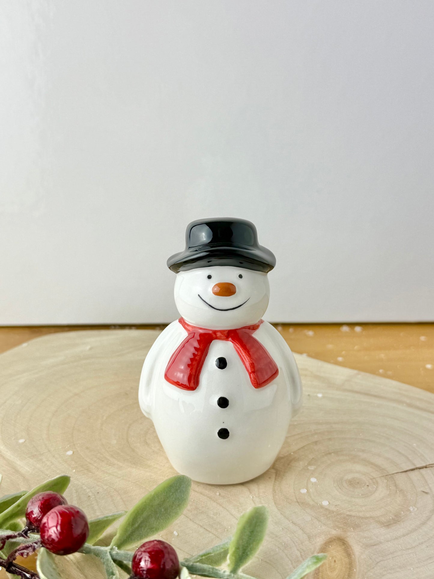 Snowman ceramic statue - 2 sizes