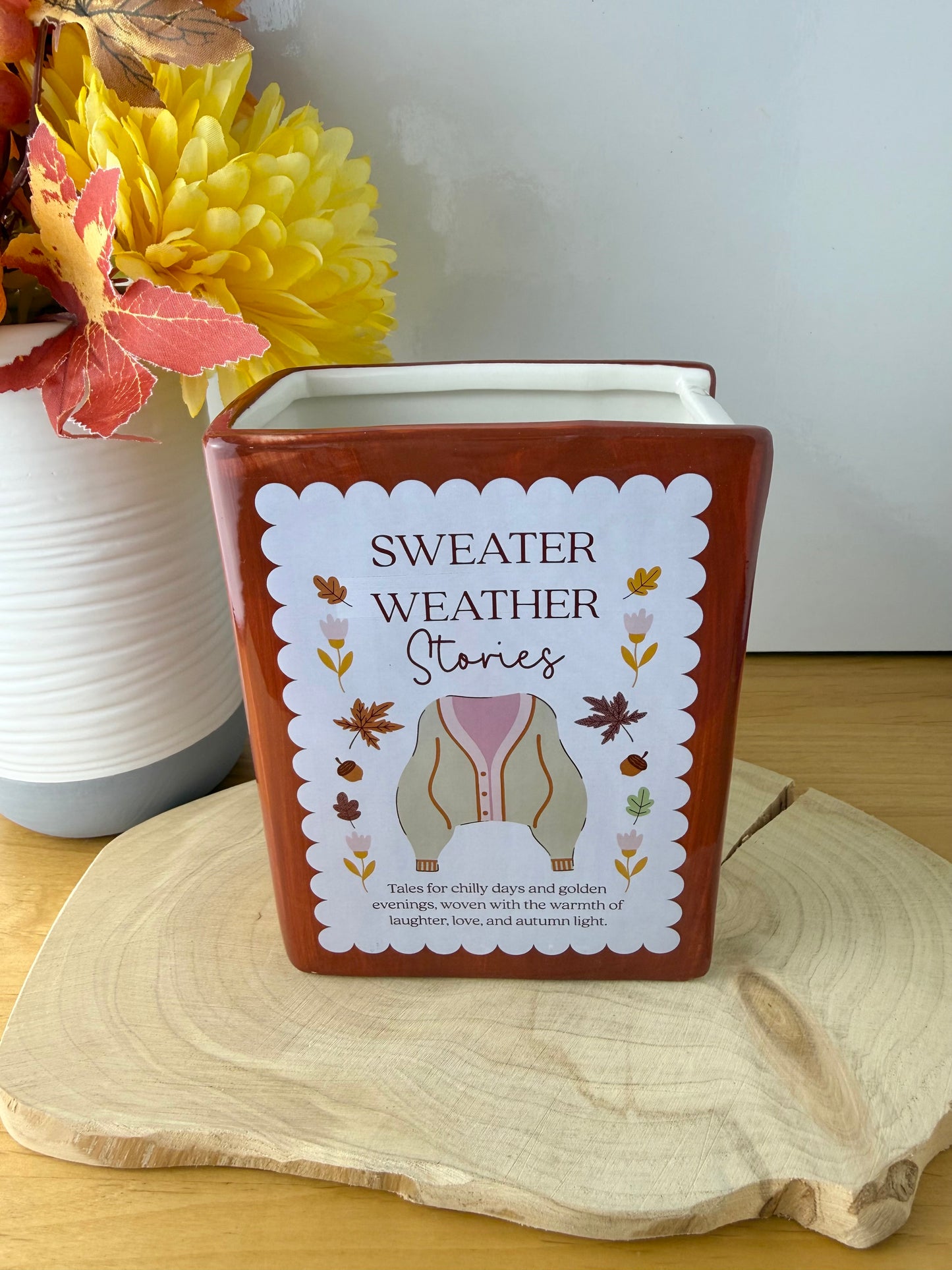 Cosy Chapter Decorative Vase - Sweater Weather Stories