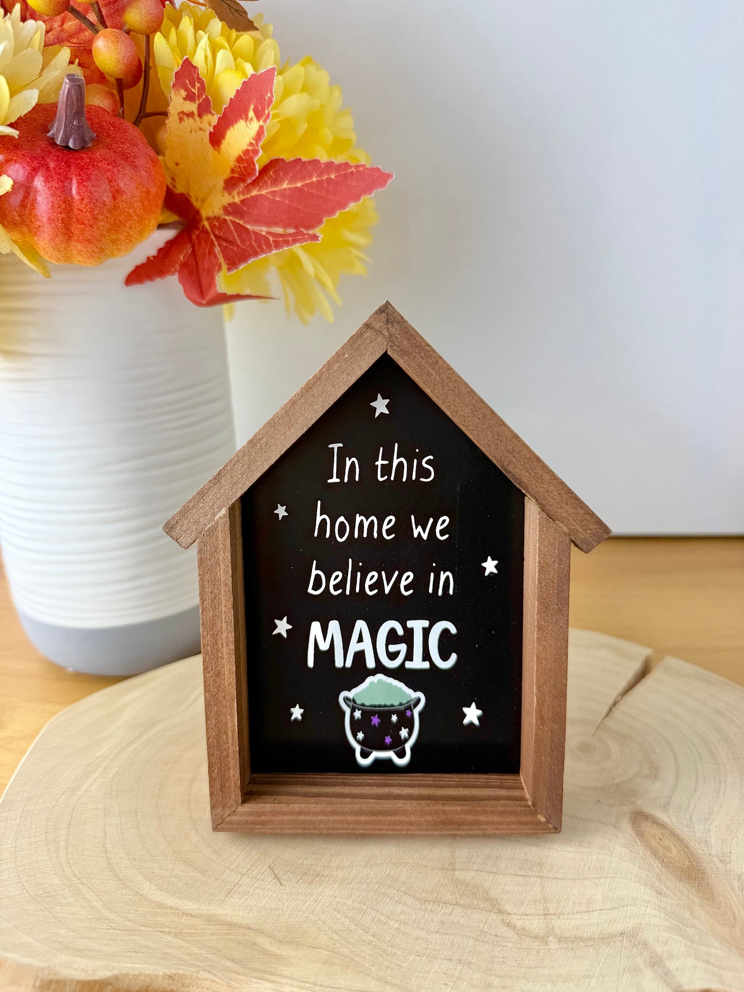 Spooktacular Halloween mini frame - In this home we believe in MAGIC