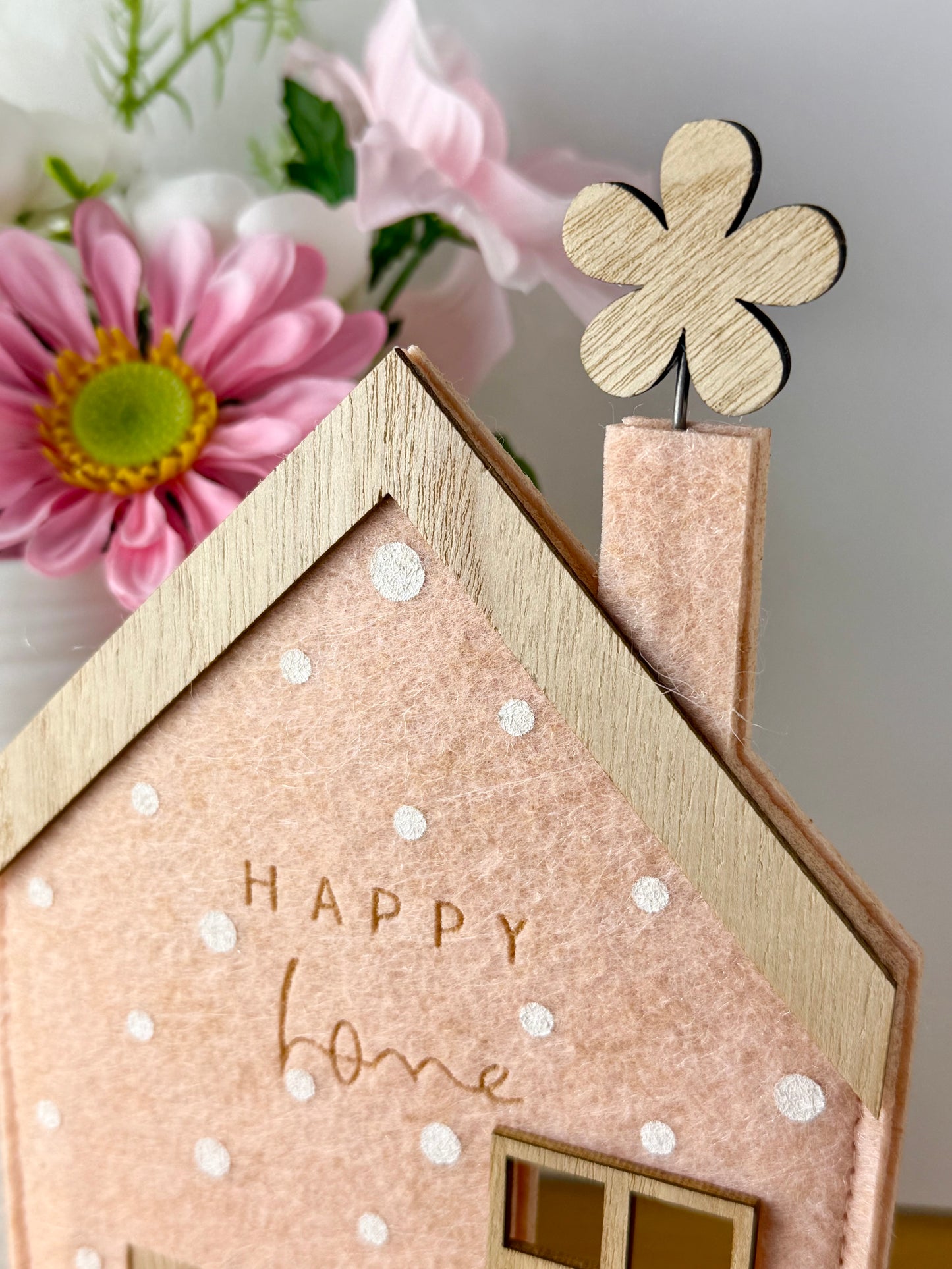 Happy Home Pink Felt House