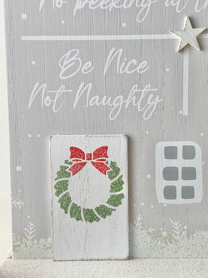 Christmas Rules House Plaque