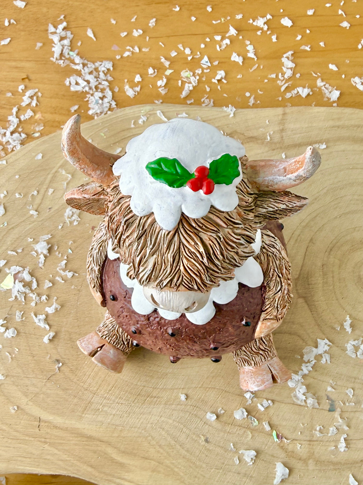 Highland Cow Christmas Pudding