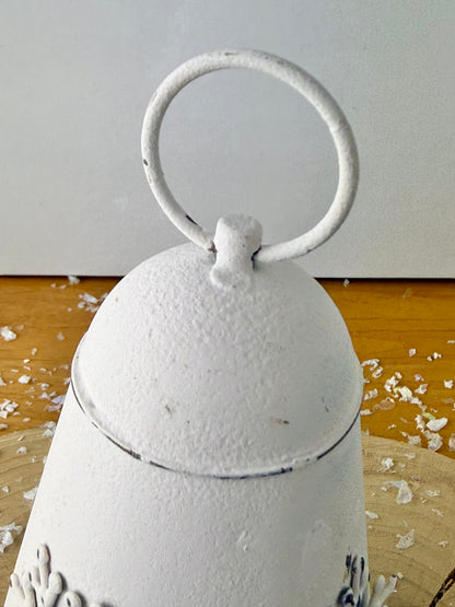 White Metal Bell with Snowflake design - 2 Sizes