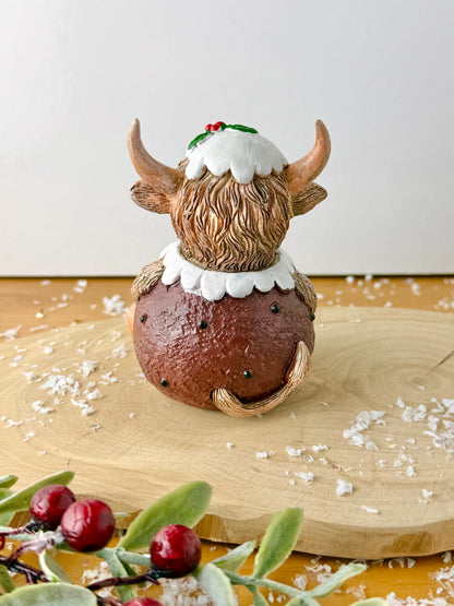 Highland Cow Christmas Pudding