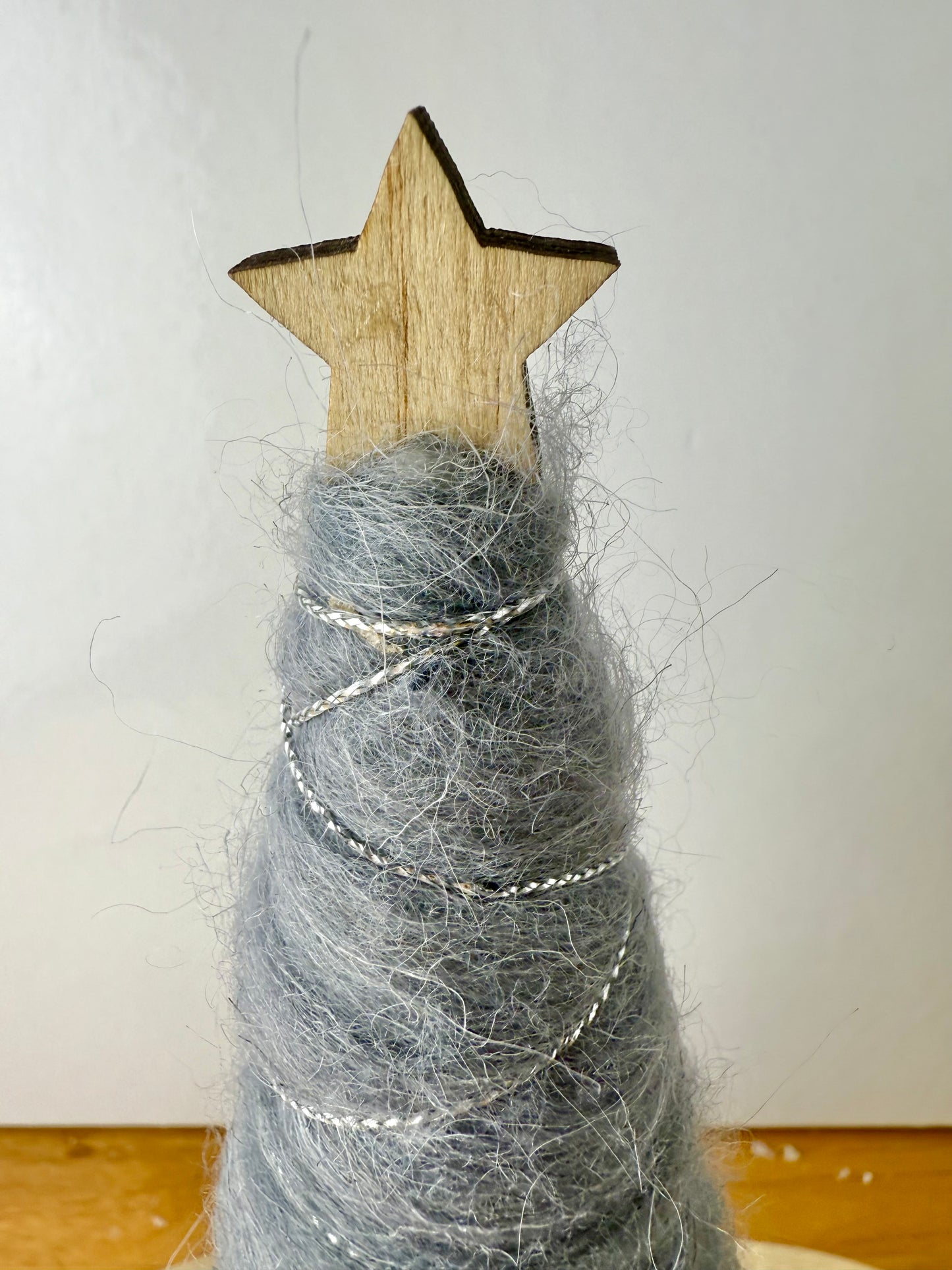 Felt Christmas Trees - Pair of Grey & Silver Trees