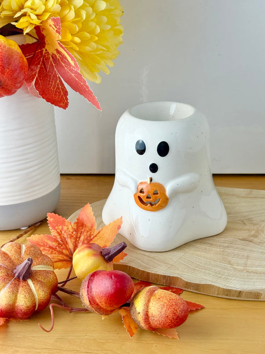 Ghost Shaped Oil Burner with pumpkin