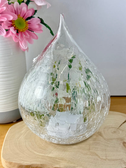 Blossom and Bloom hand painted Dragonfly glass teardrop with LED lights