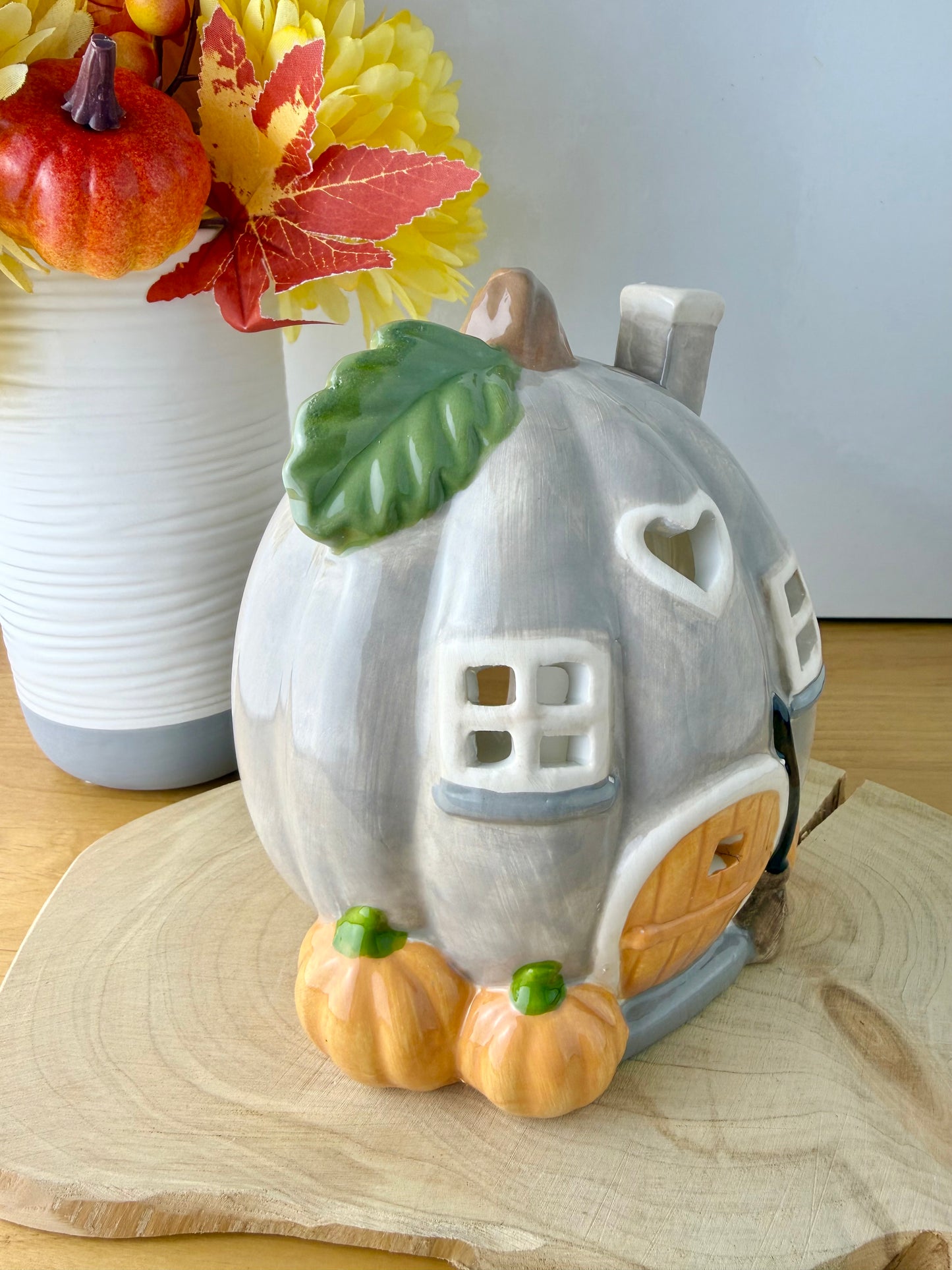 Harvest Home Pumpkin Tea Light Holder