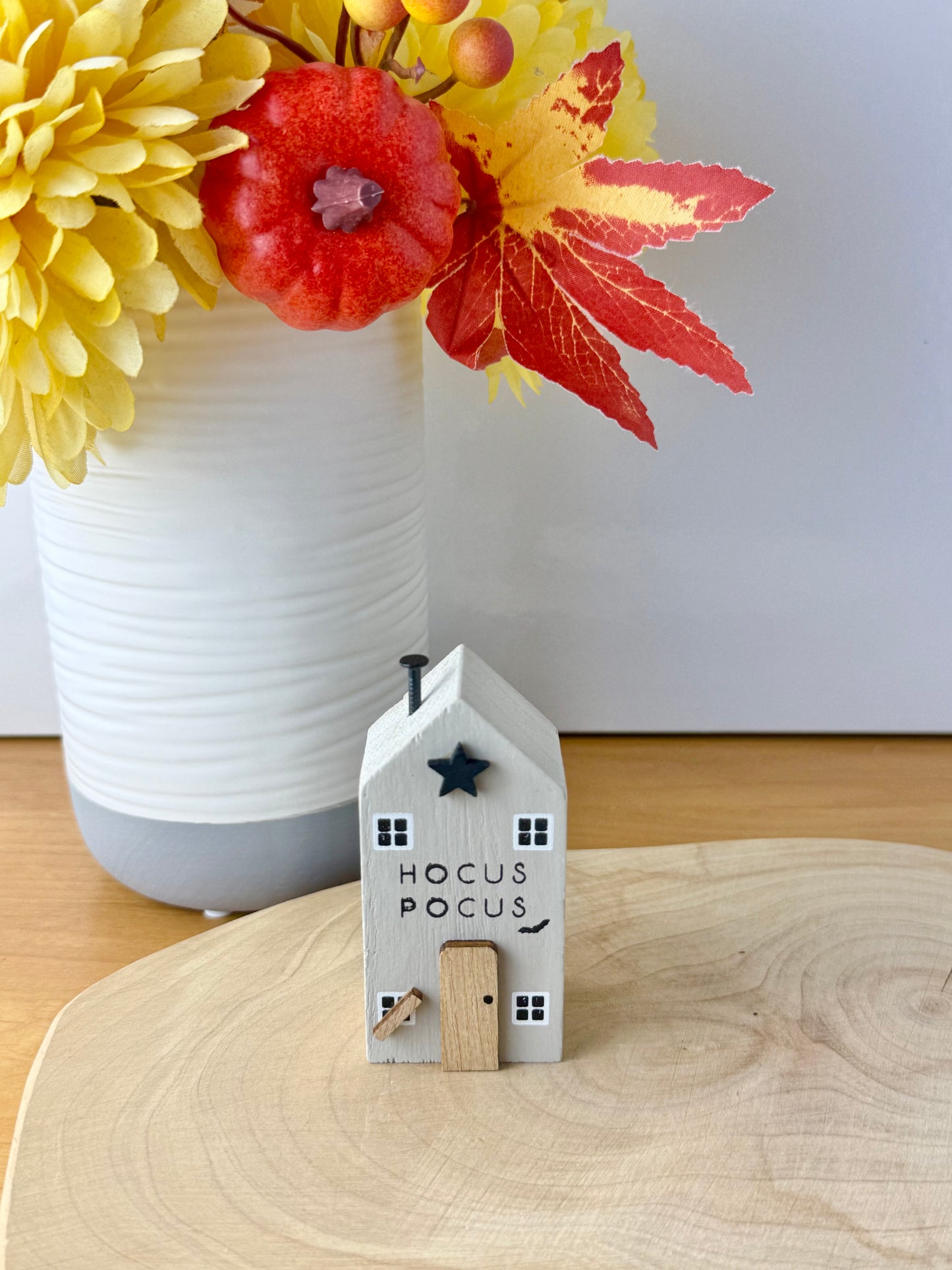 Pair of Wooden Halloween Houses