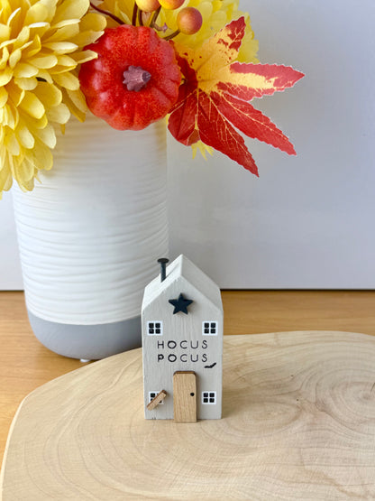 Pair of Wooden Halloween Houses
