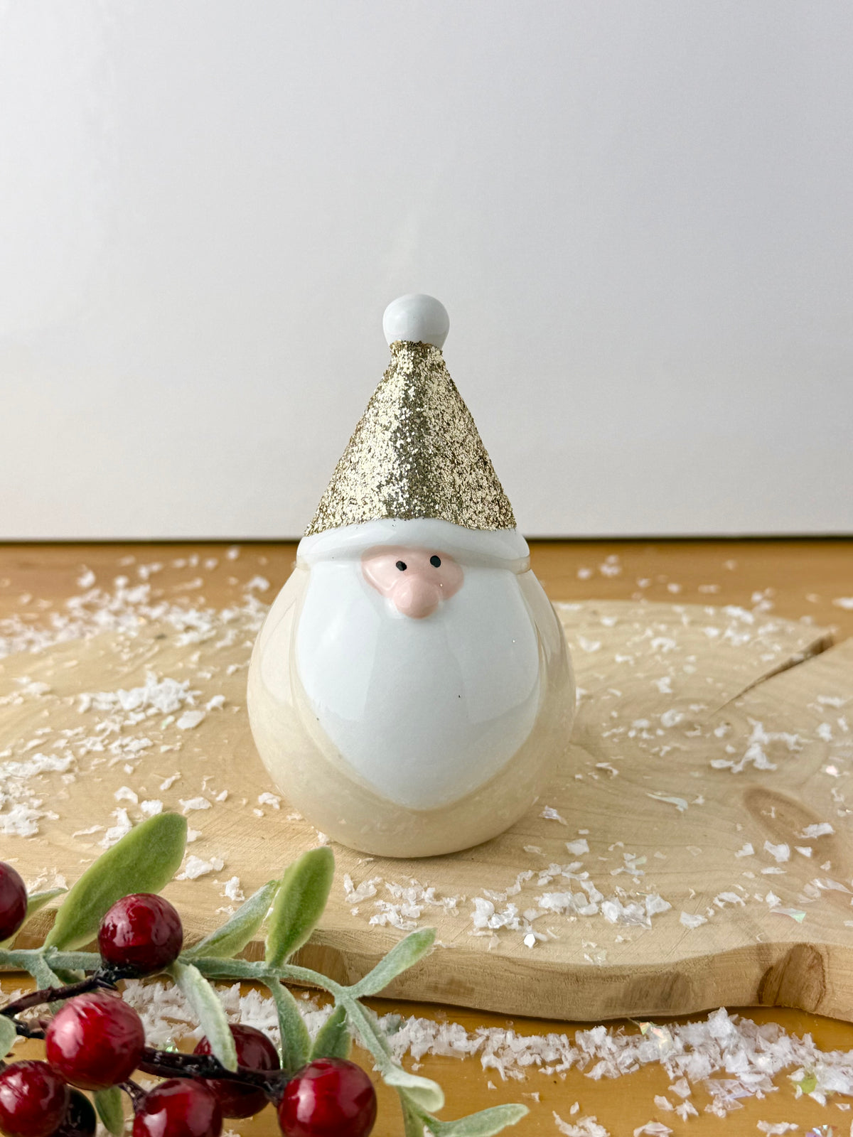 Gold Glitter Santa Gonk