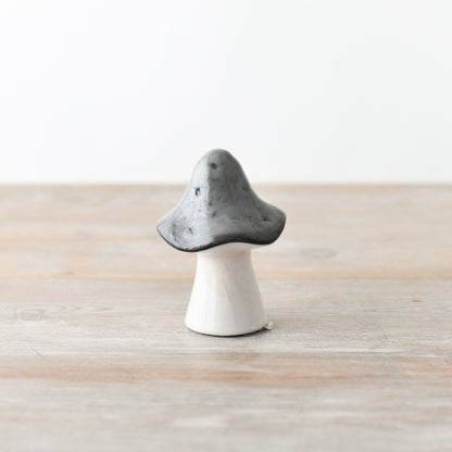 Grey Ceramic Glazed Mushroom