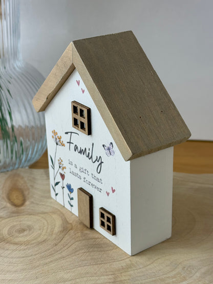 Flower Meadow Family house Plaque - Family is a gift that lasts forever