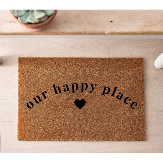 Our Happy Place Door Mat