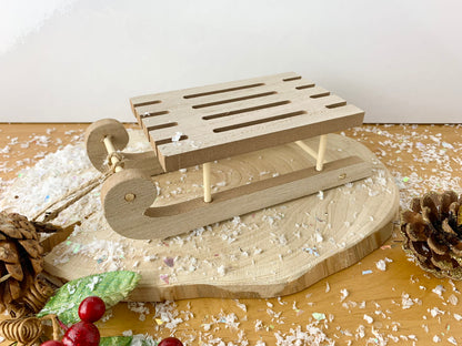 Wooden Festive Sleigh - 2 sizes