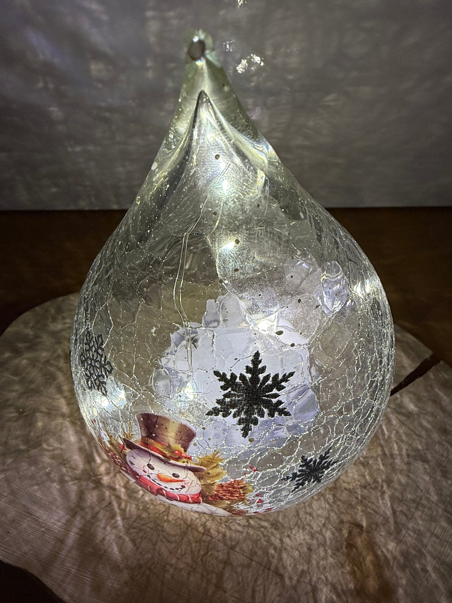 Light up Snowman Teardrop