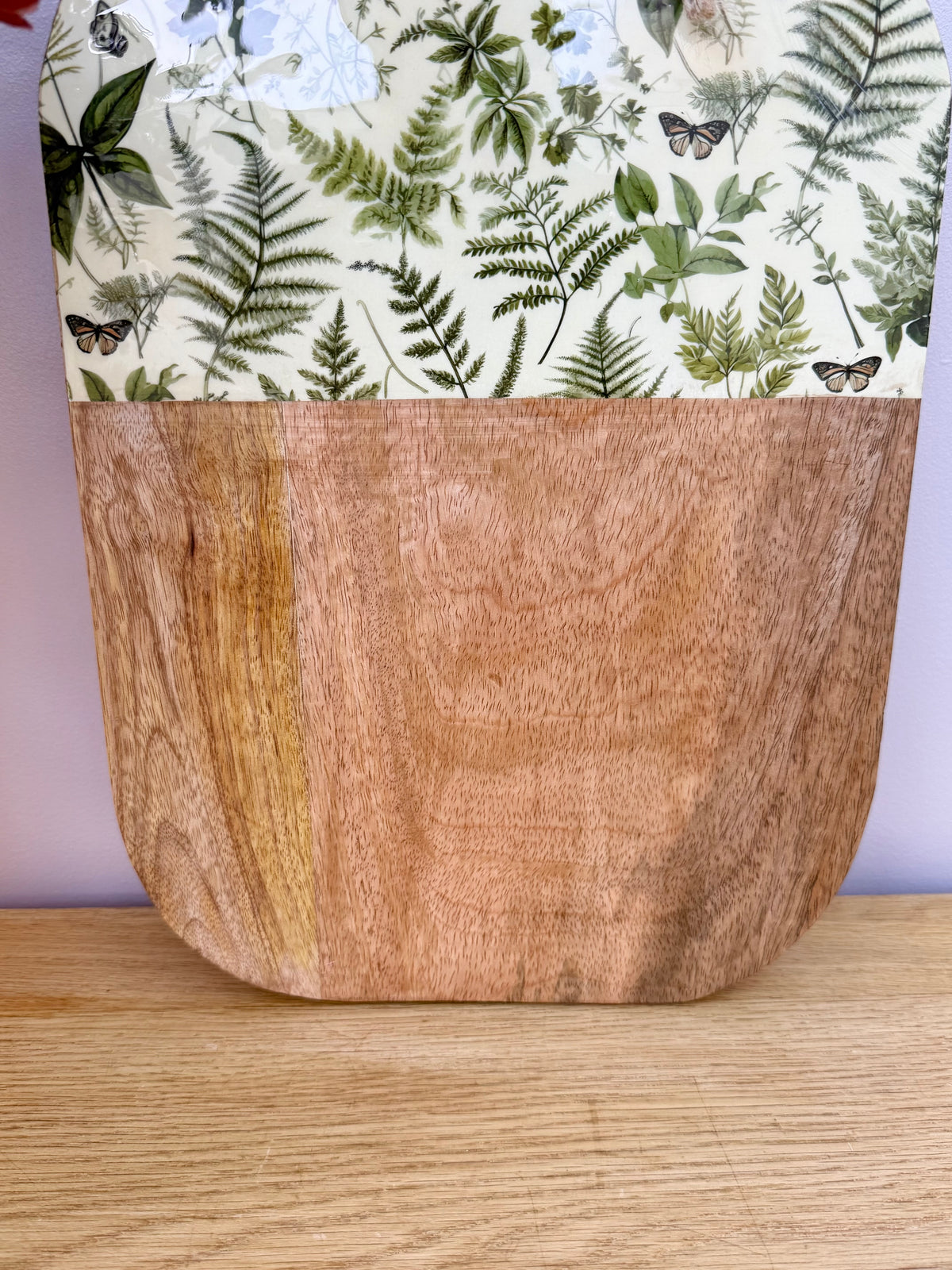 Wooden Fern Print Chopping Board