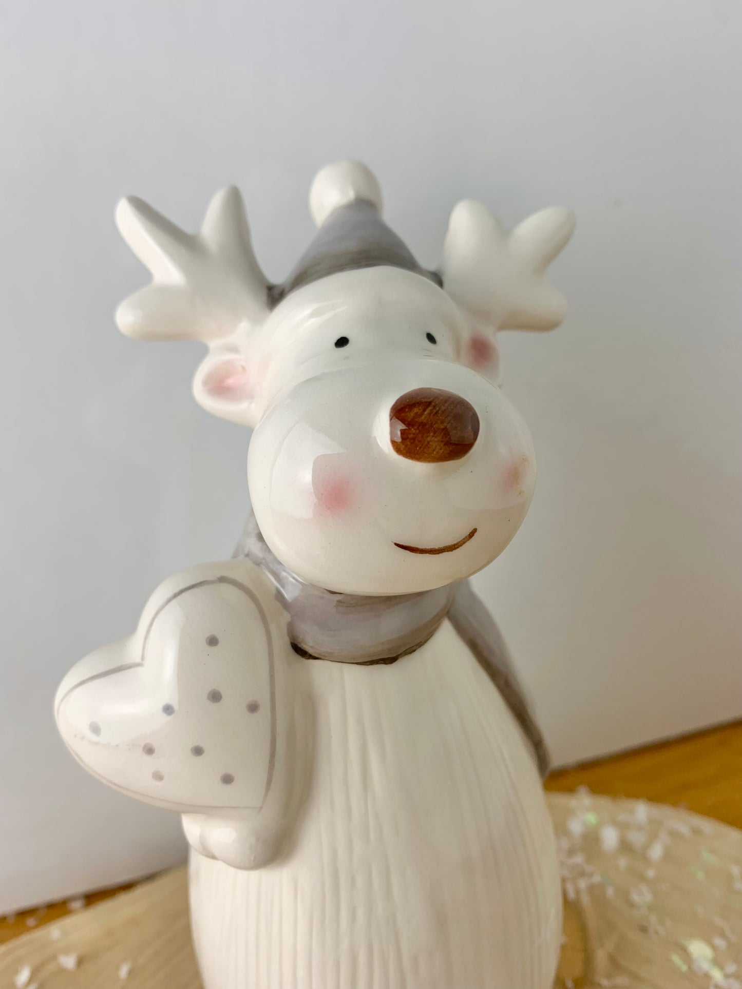 Ceramic Reindeer with heart