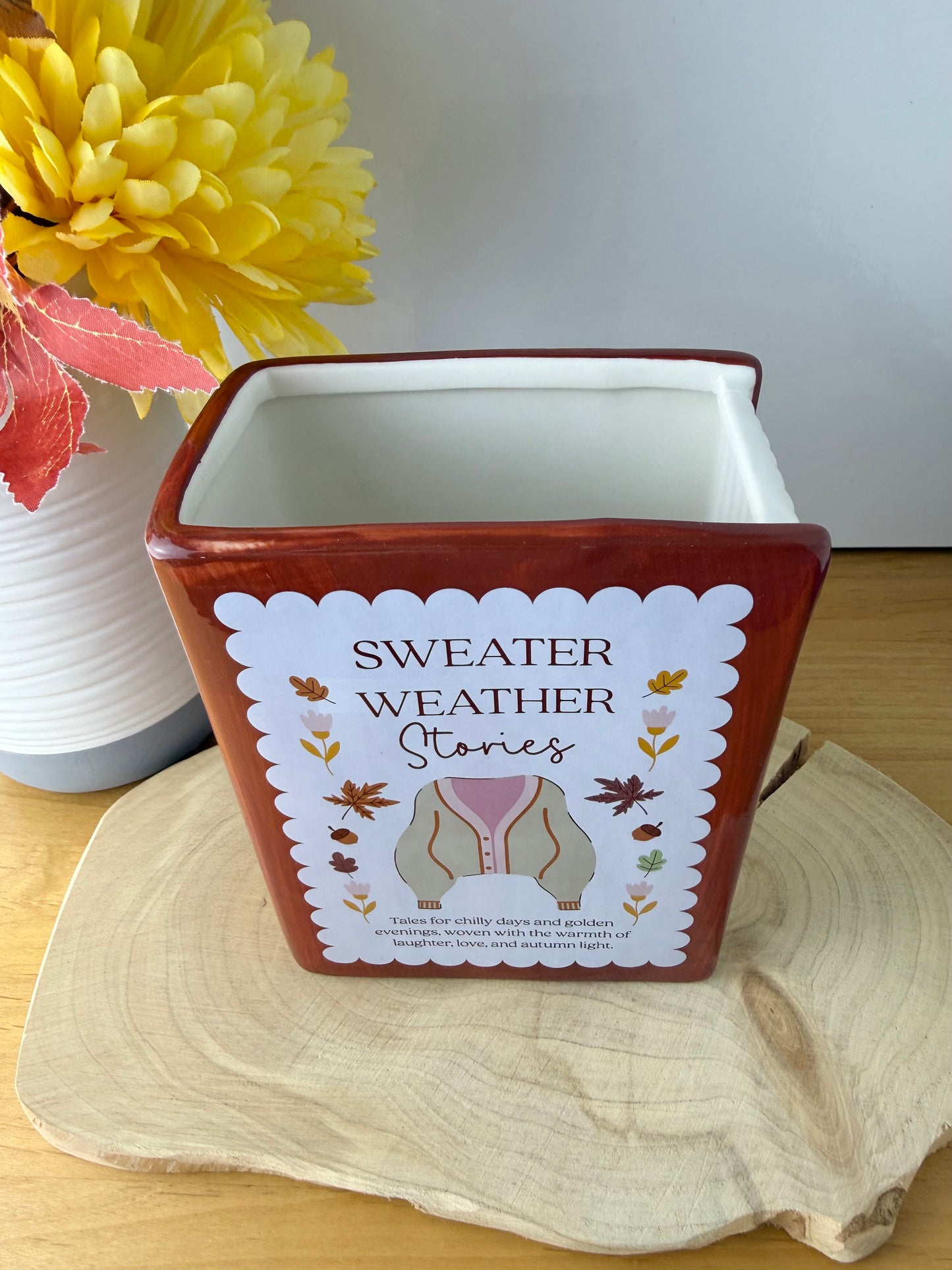 Cosy Chapter Decorative Vase - Sweater Weather Stories