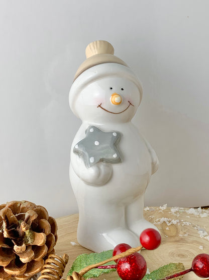 Christmas Snowman with Grey Star