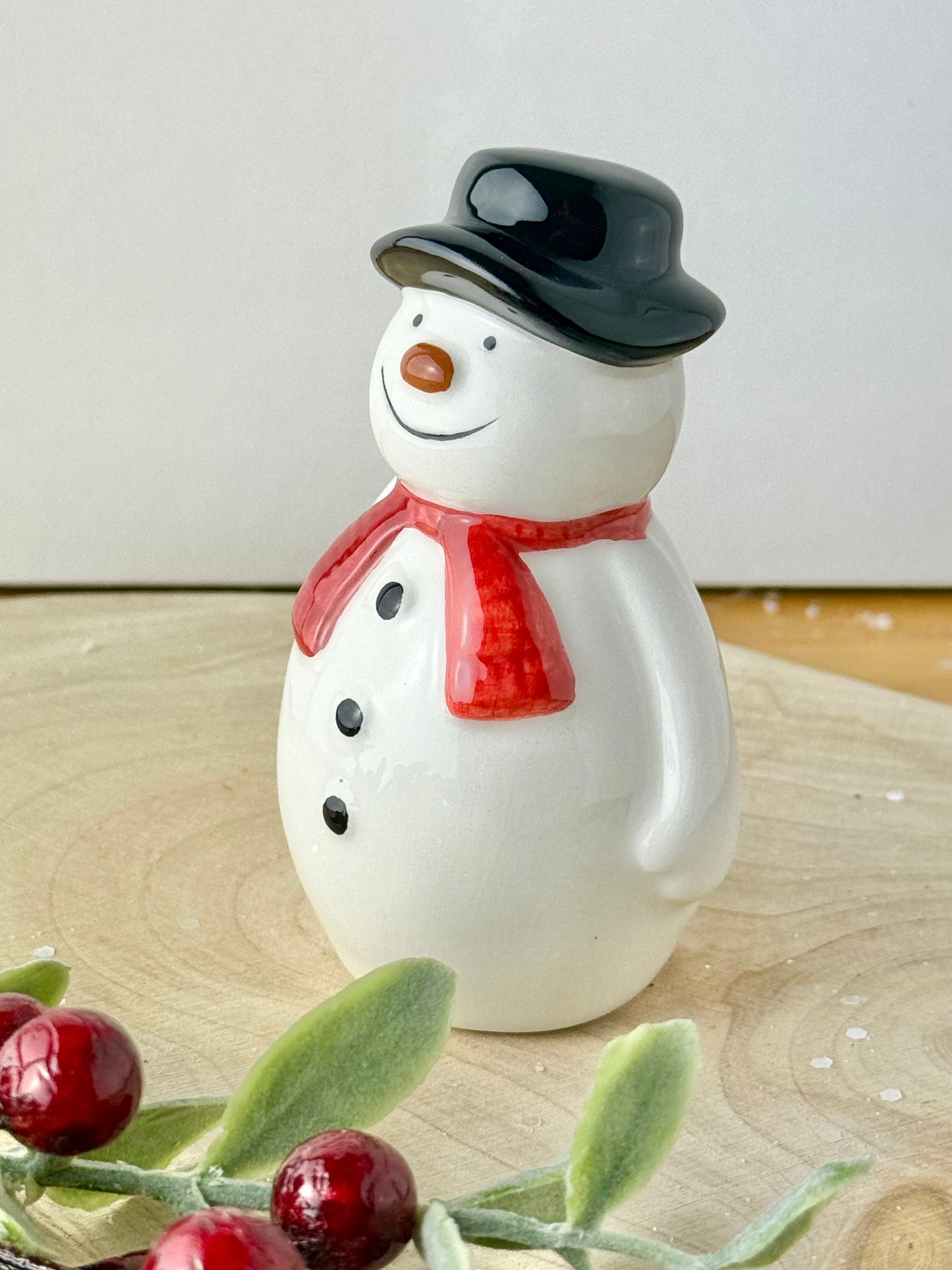 Snowman ceramic statue - 2 sizes