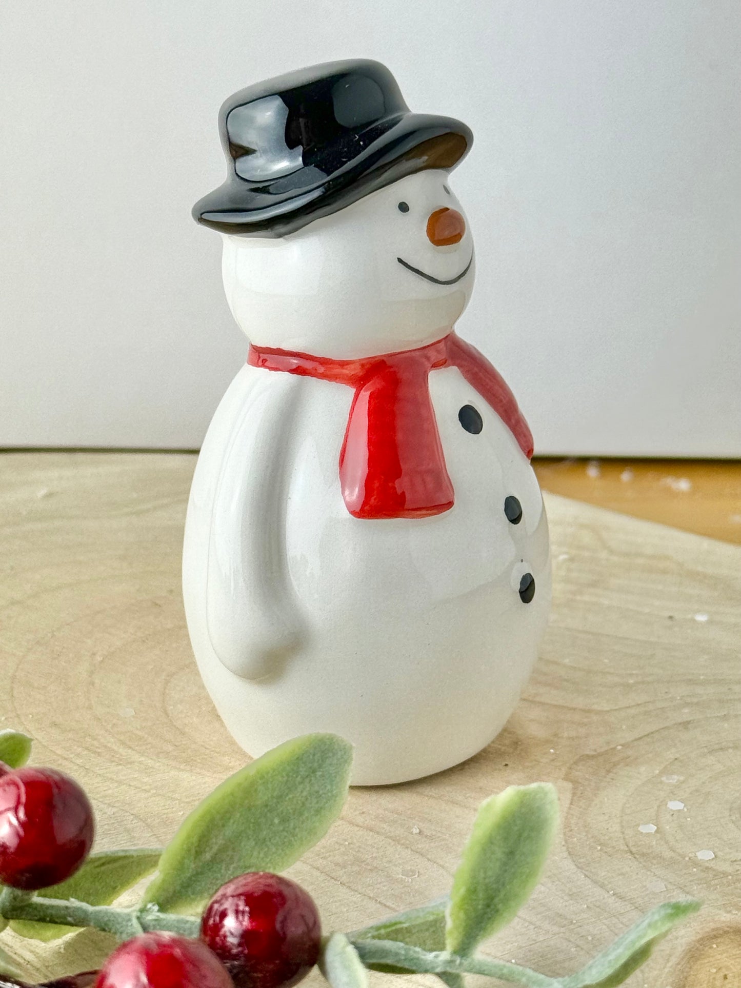 Snowman ceramic statue - 2 sizes