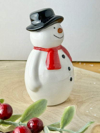 Snowman ceramic statue - 2 sizes