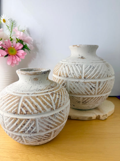 Aztec Round Vase - 2 Sizes