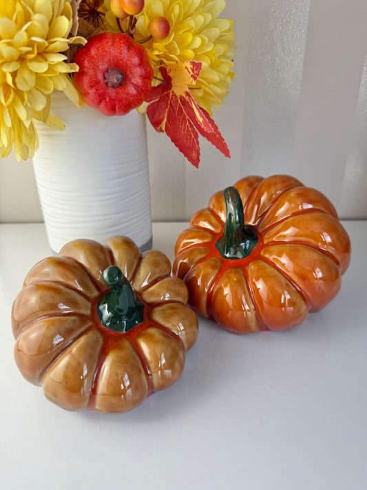 Orange slanted Pumpkins - 2 sizes