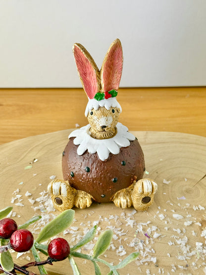 Jasper Rabbit wearing Christmas Pudding Costume
