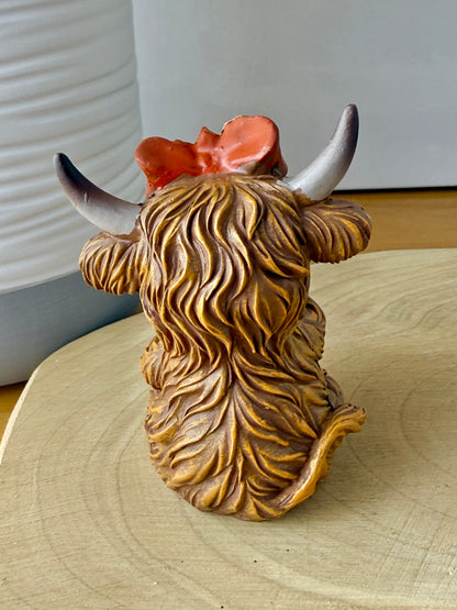 Highland Mini Cows - Pair of Autumn or Halloween Cows
