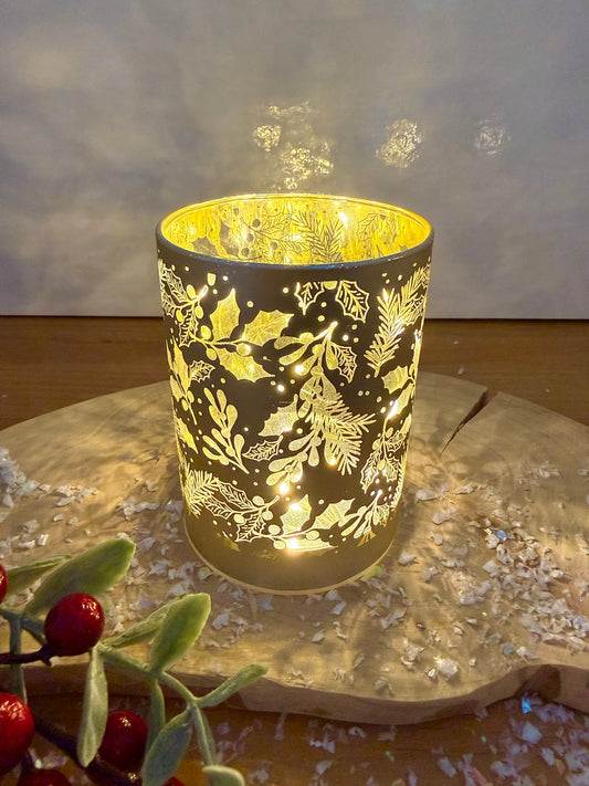 Glow Light Up Holly Lamp - Gold, 2 sizes