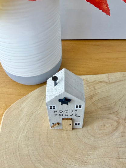 Pair of Wooden Halloween Houses