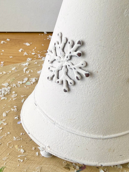 White Metal Bell with Snowflake design - 2 Sizes