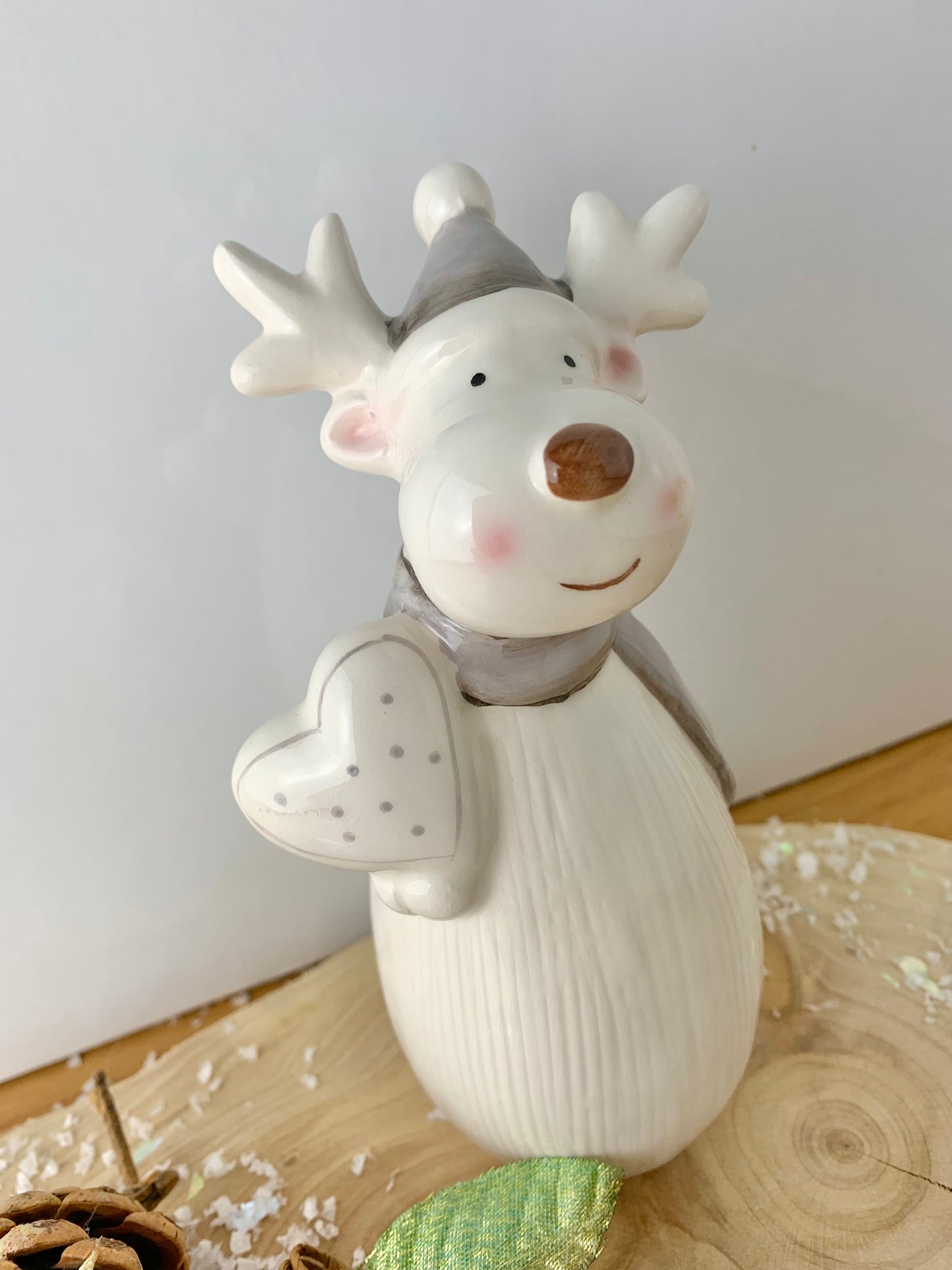 Ceramic Reindeer with heart