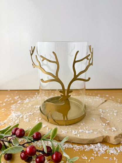 Gold Stag Candle Holder