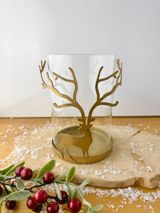 Gold Stag Candle Holder