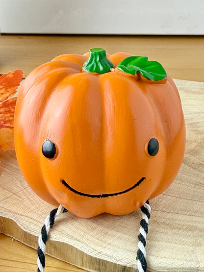 Orange Smiling Pumpkin with dangley legs