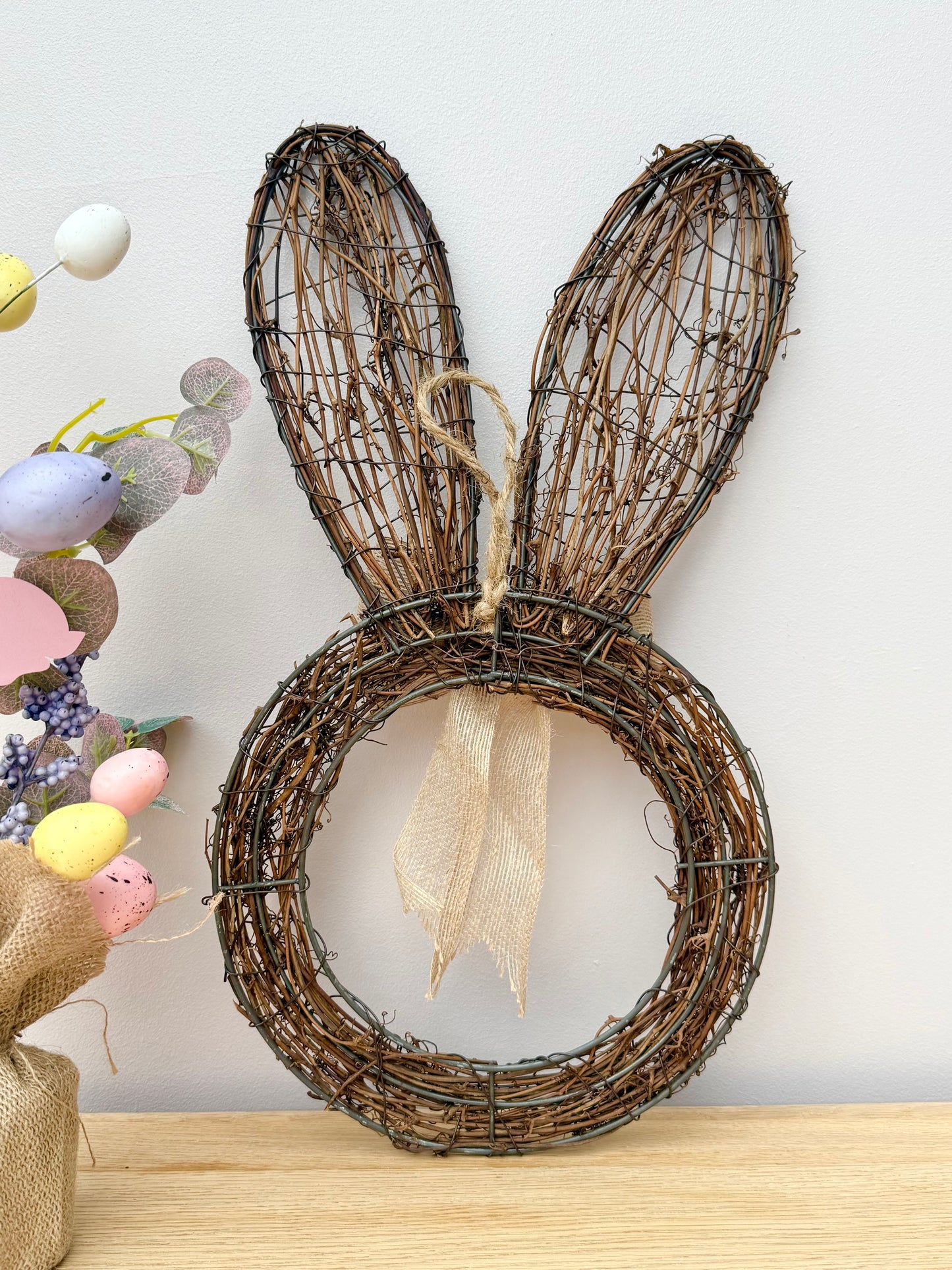 Rattan Bunny Wreath