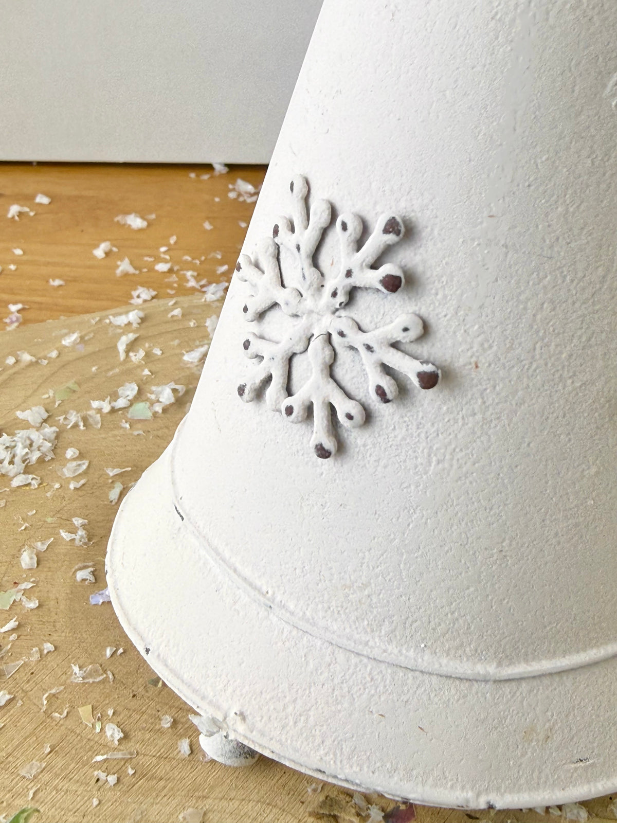 White Metal Bell with Snowflake design - 2 Sizes