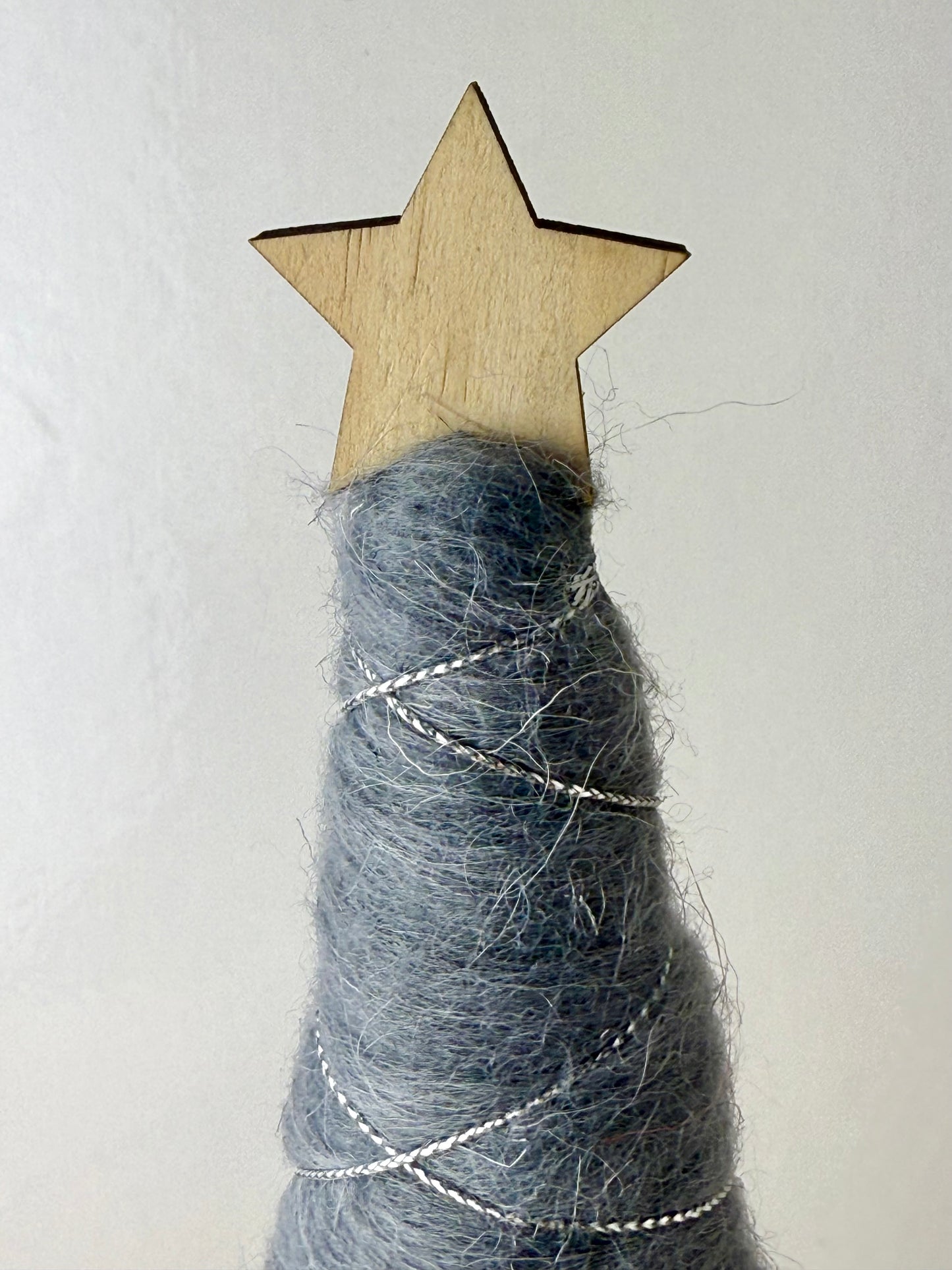 Felt Christmas Trees - Pair of Grey & Silver Trees