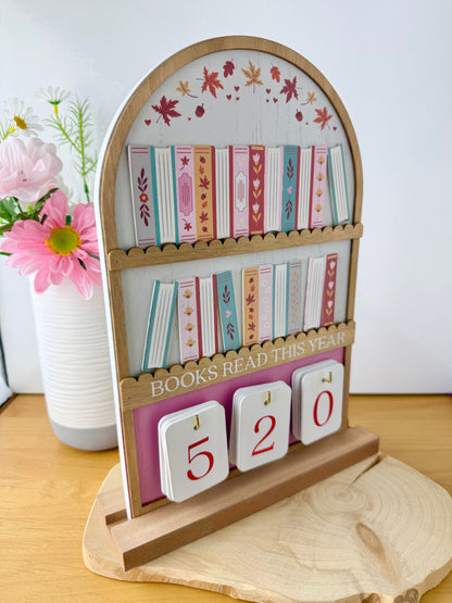 Cosy Chapter Wooden Plaque - How many books have your read this year