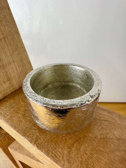 Wooden Star with silver T-light holders