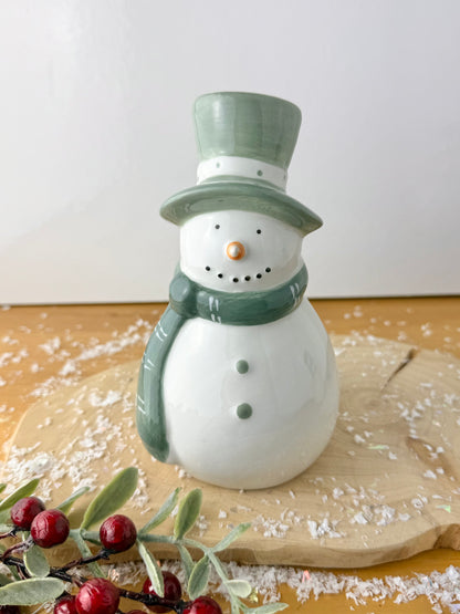 Green & White Snowman