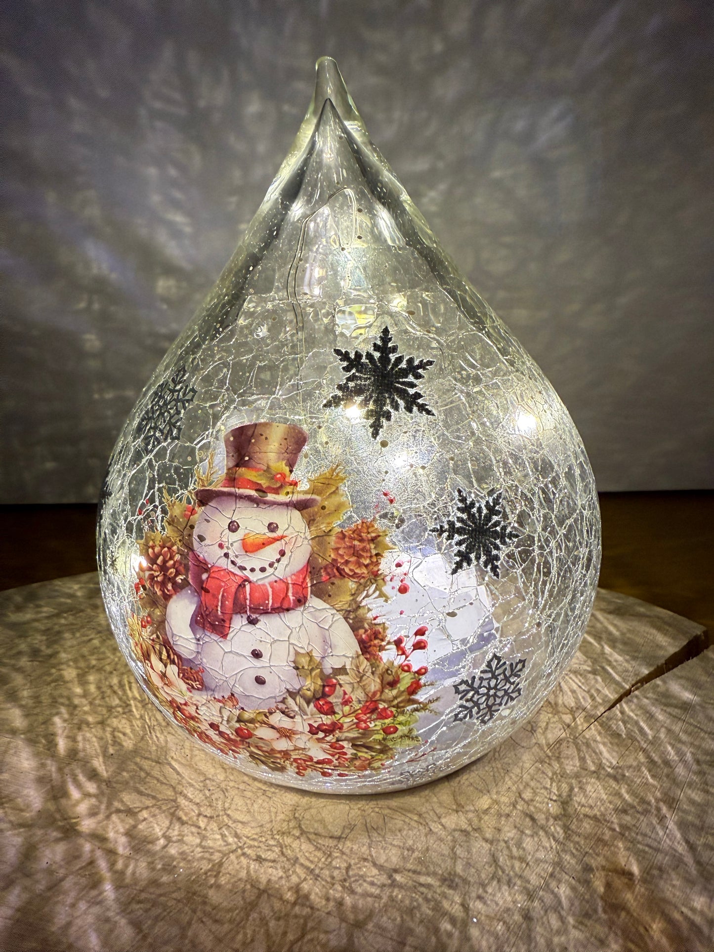 Light up Snowman Teardrop
